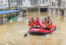 China storms, floods and landslide kill 38 as over 130,000 evacuated